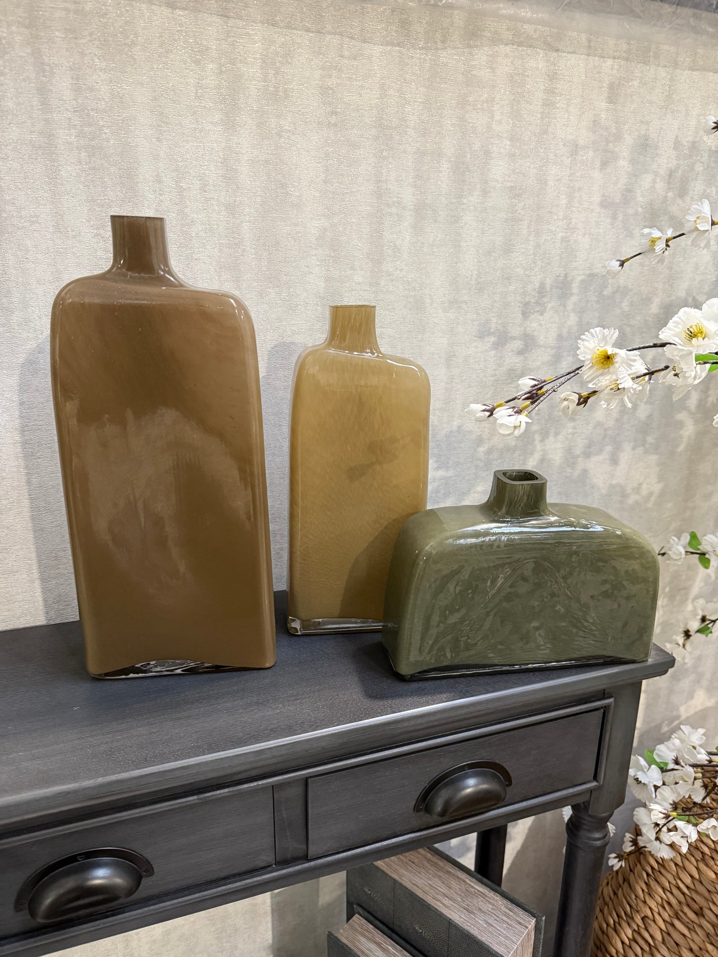 Glass Abstract Flask