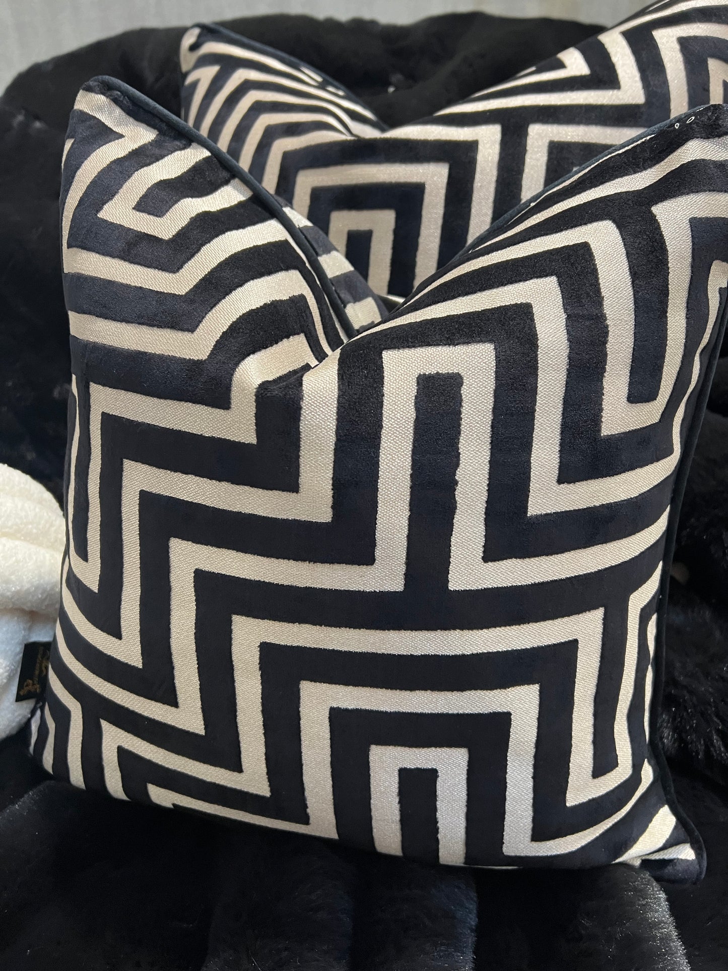 Moneypenny Amazing Cushion in Black 22"