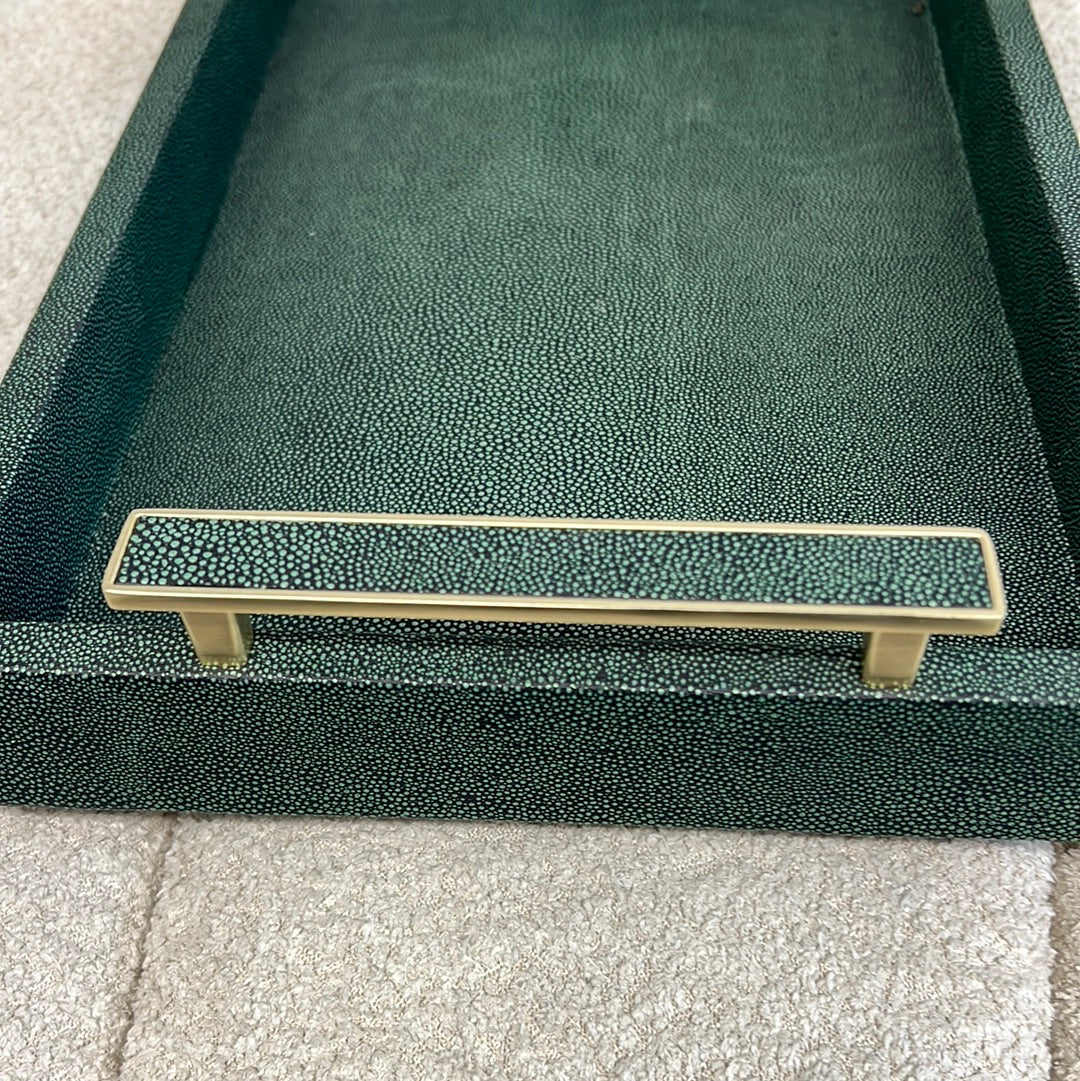 Aprilla Green Faux Leather Tray