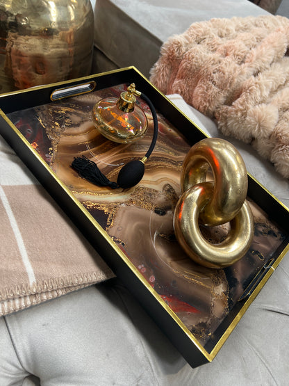 Gold Glass Marble Tray