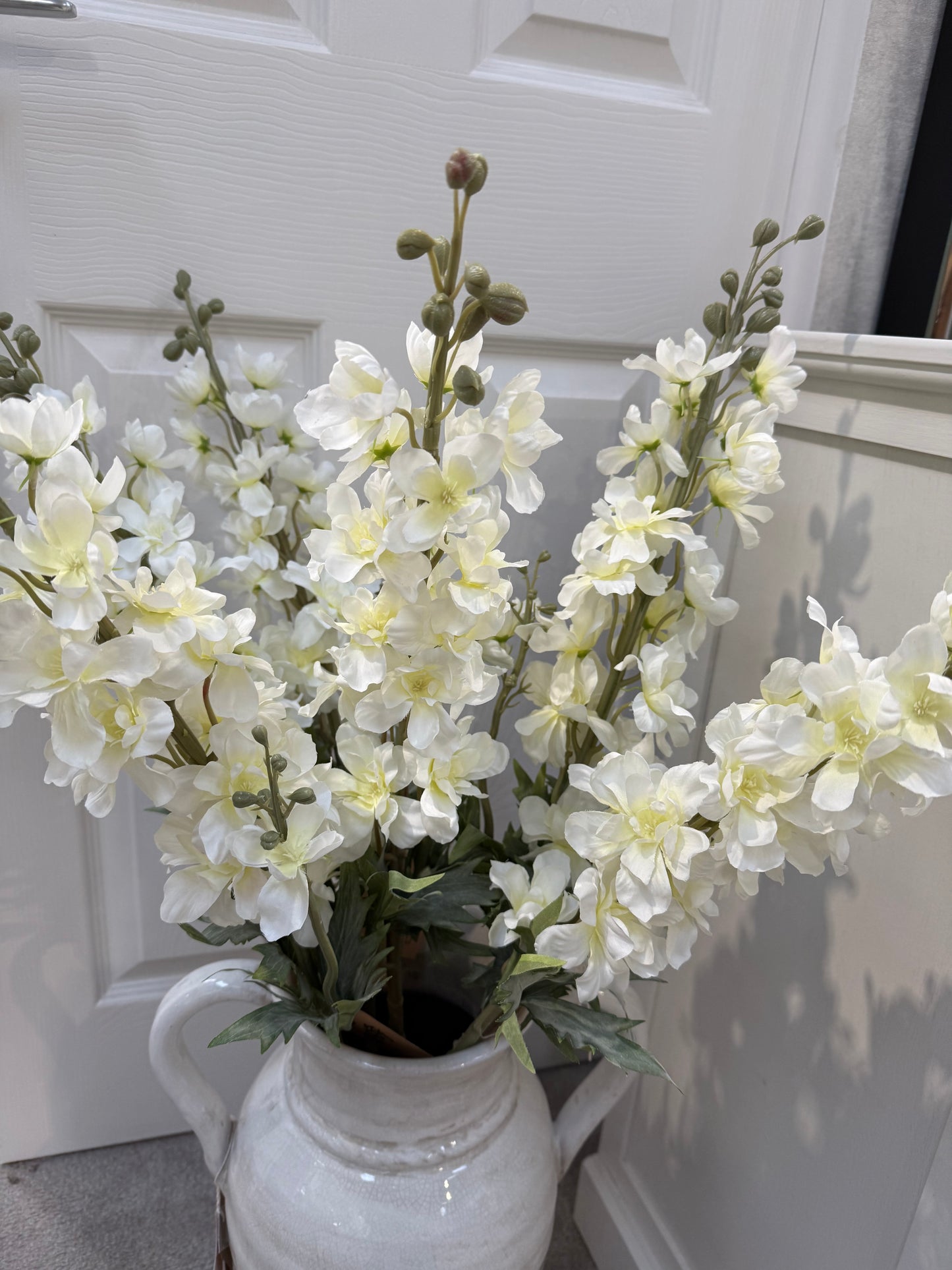 Tall White Delphinium Stem