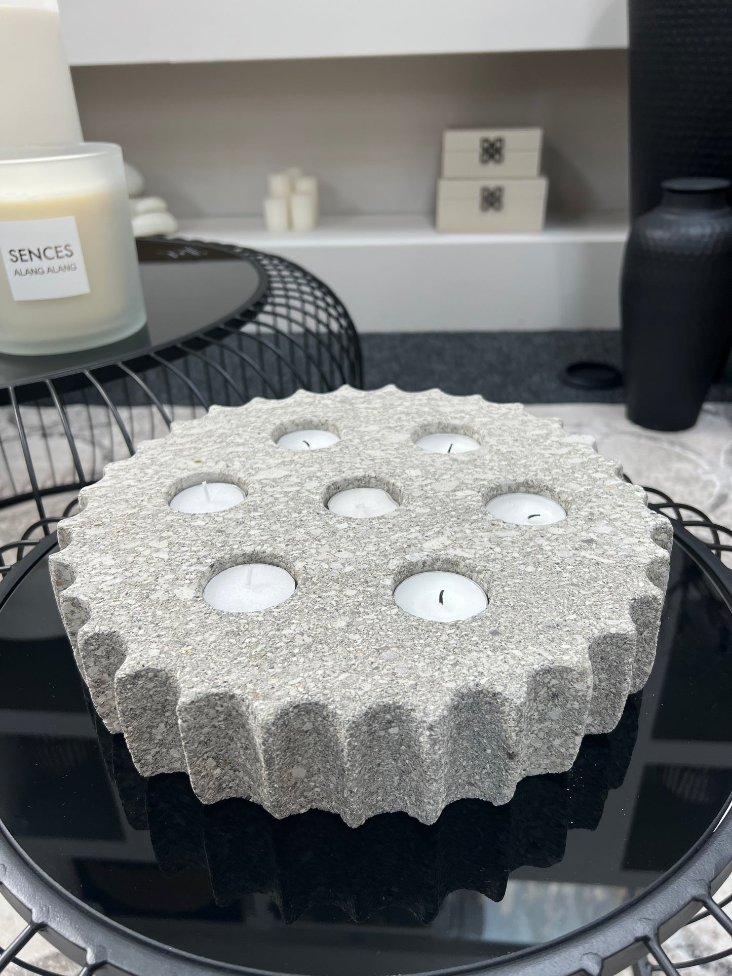 Limestone Tealight Tray