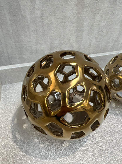 Matte Gold Ceramic Decoration