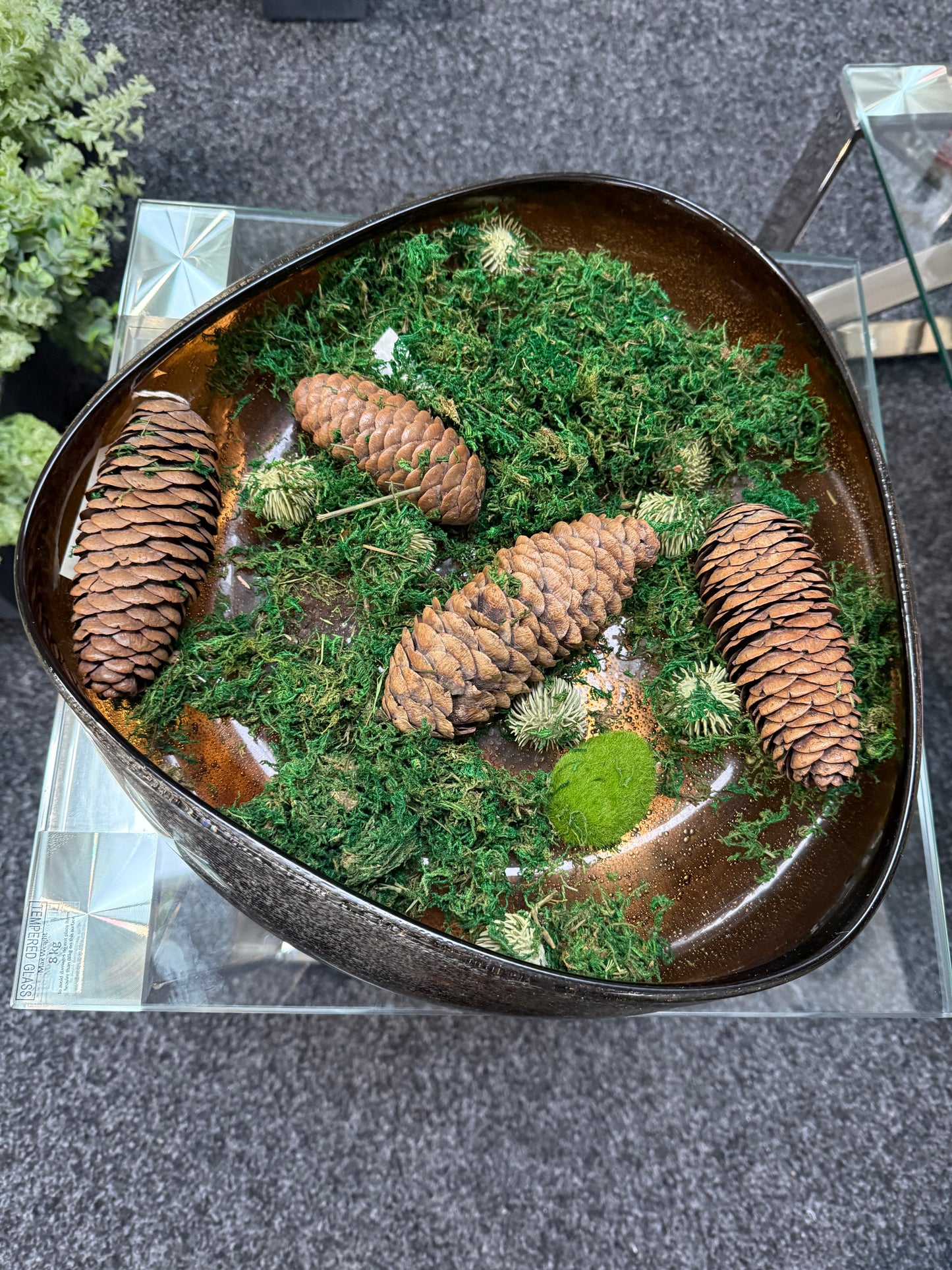 Brown & Gold Mis- Shape Bowl