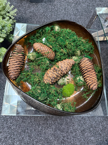 Brown & Gold Mis- Shape Bowl