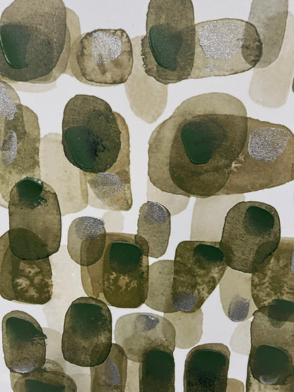 Olive Abstract Canvas Picture