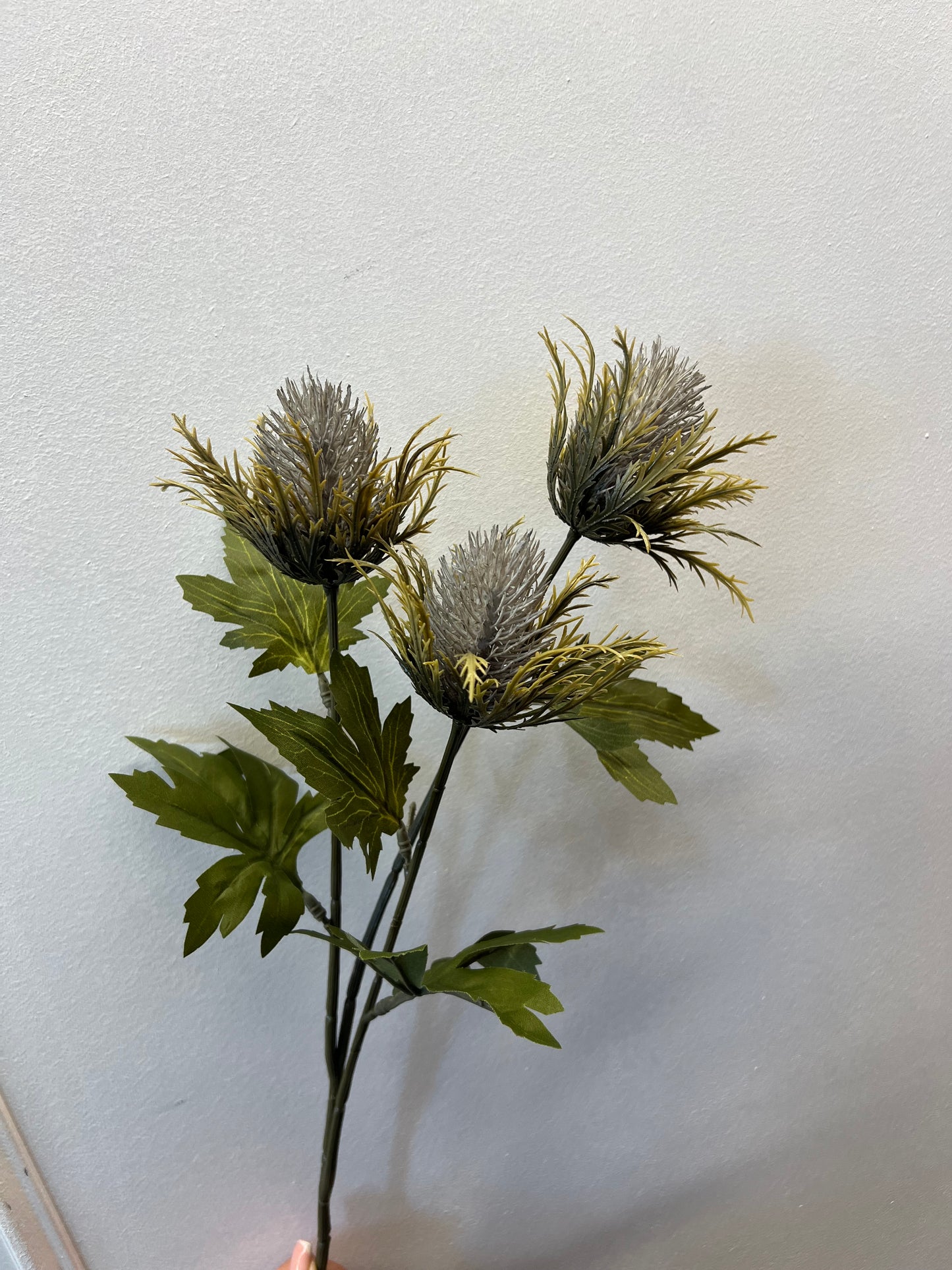 67cm Teasel Spray Grey