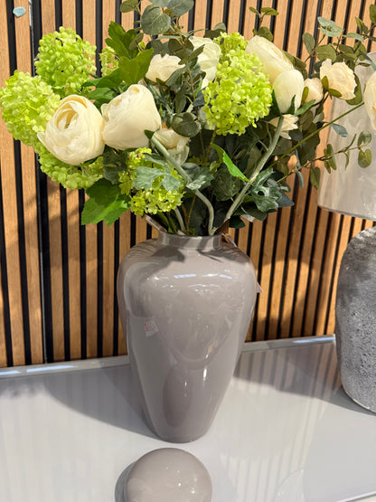 Taupe/ Grey Lidded Urn