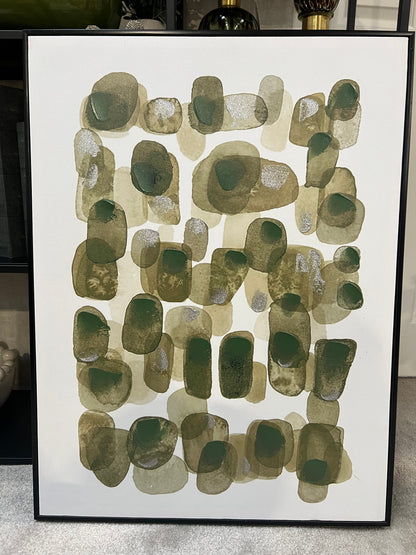 Olive Abstract Canvas Picture