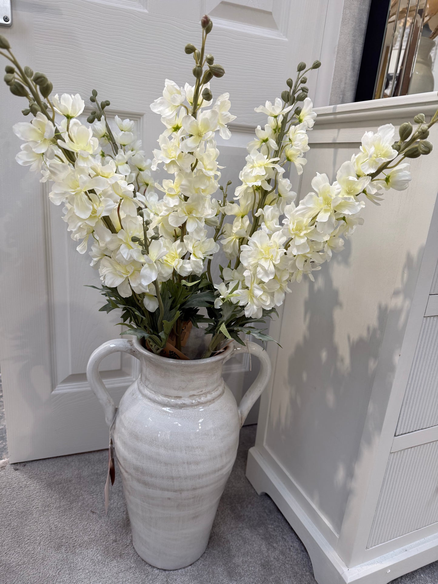 Tall White Delphinium Stem