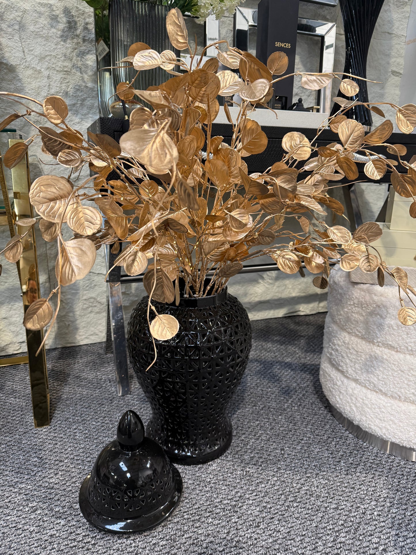 Lit Gold Leaves Branch - 2 PKTS (includes 2 branches in each box)