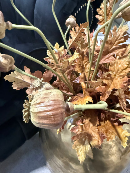 Brown and Pink Poppy Seed Stem