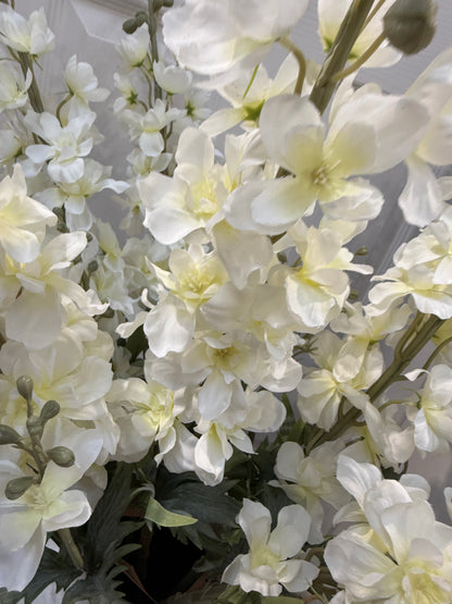 Tall White Delphinium Stem