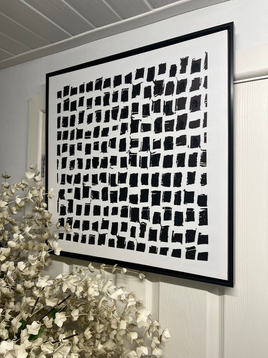 Black and White Abstract Square Canvas