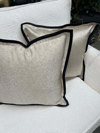 Lux Champagne Piped Cushion