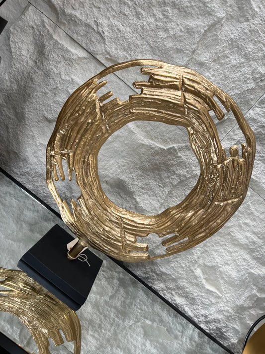 Marlo Gold Round 39cm Metal Sculpture