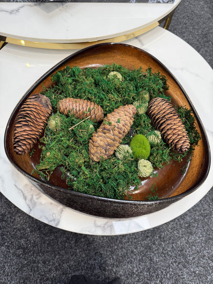 Brown & Gold Mis- Shape Bowl