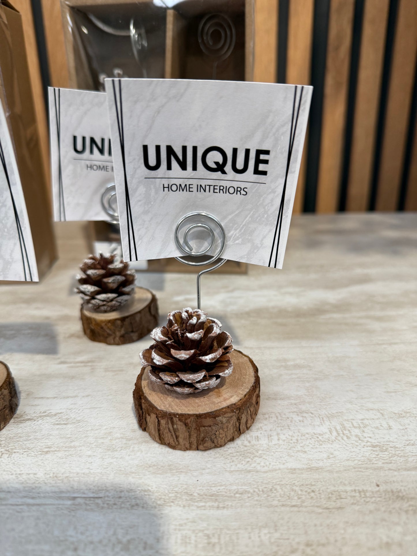 Pinecone Christmas Name Holders