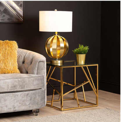 Azaria Gold Metal End Table