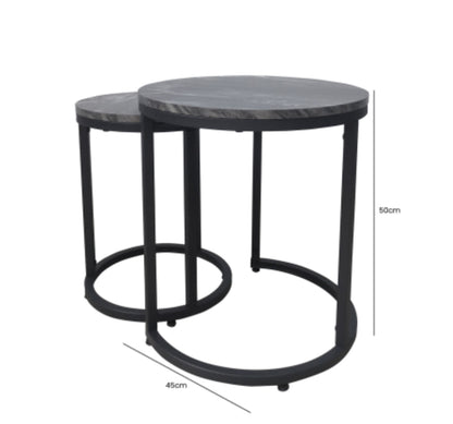 Alora Set of 2 Black End Table