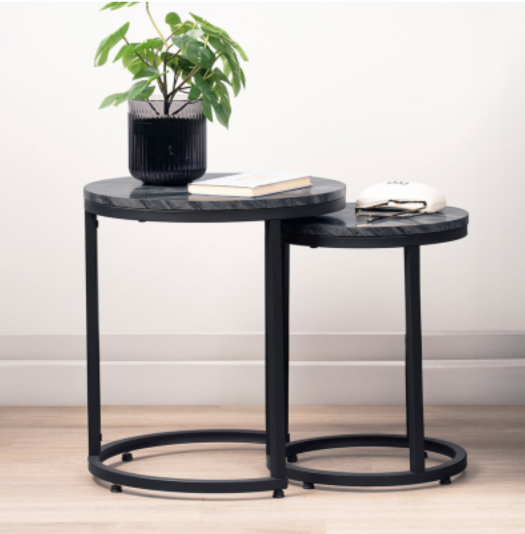 Alora Set of 2 Black End Table