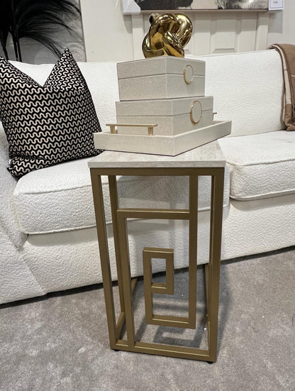 Devon Cream & Gold Sofa Table