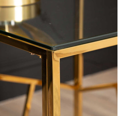 Azaria Gold Metal End Table