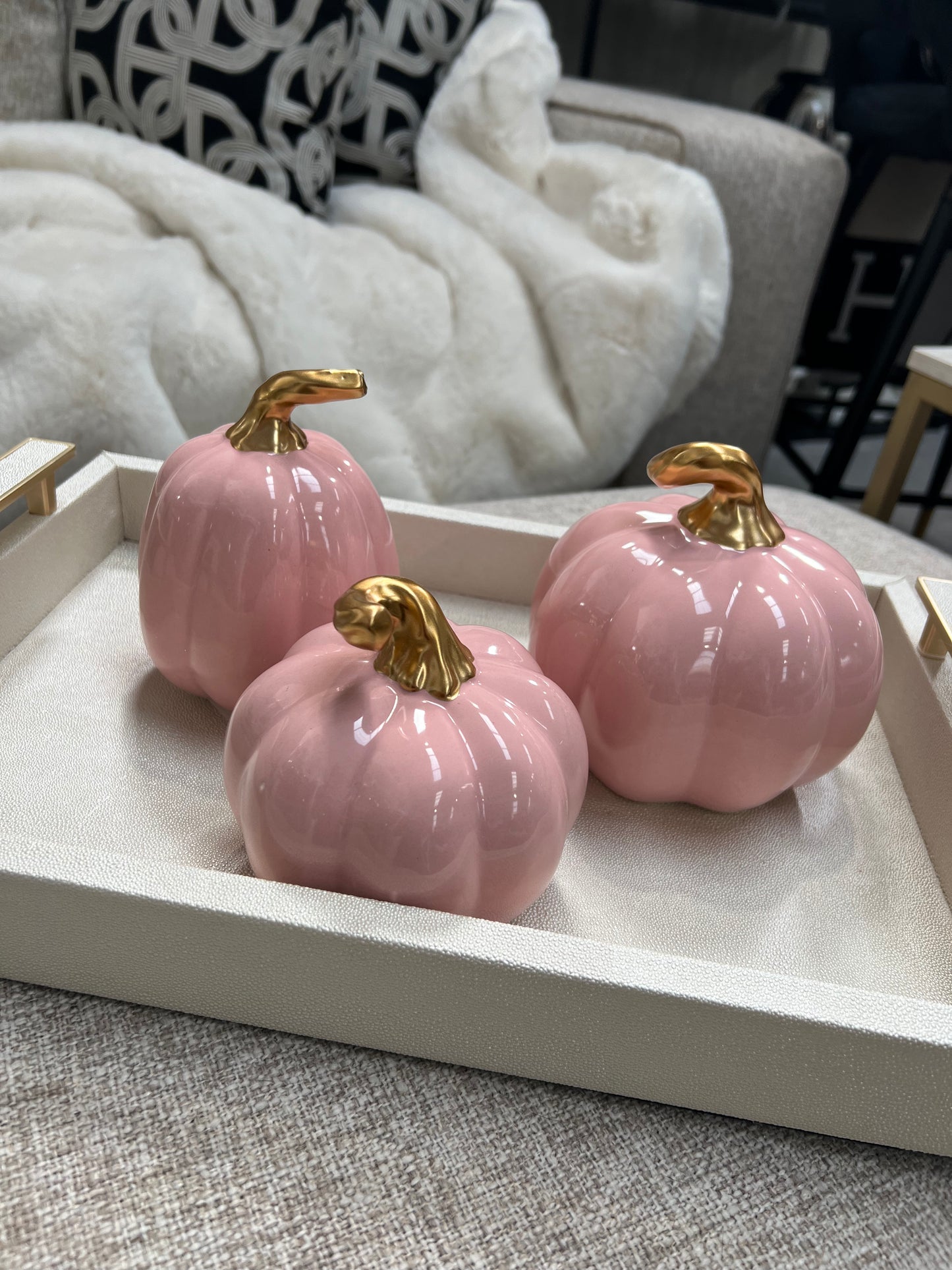 Ceramic Pumpkins - Pink