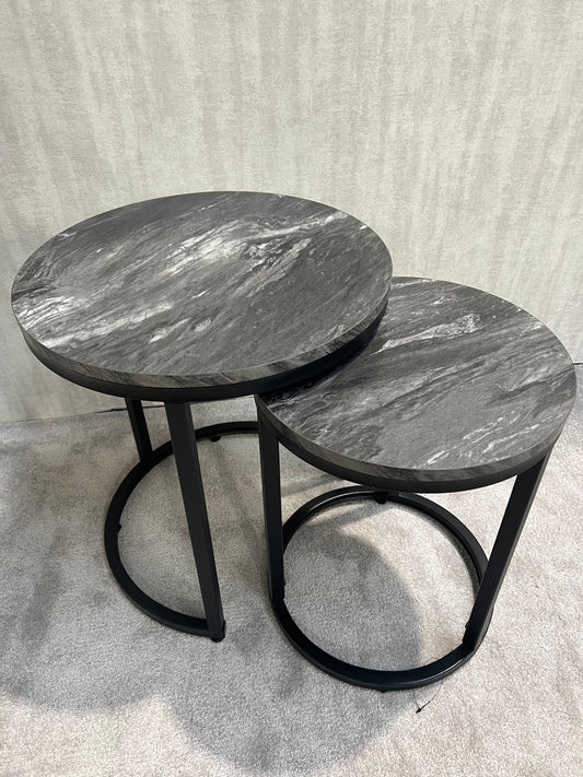 Alora Set of 2 Black End Table