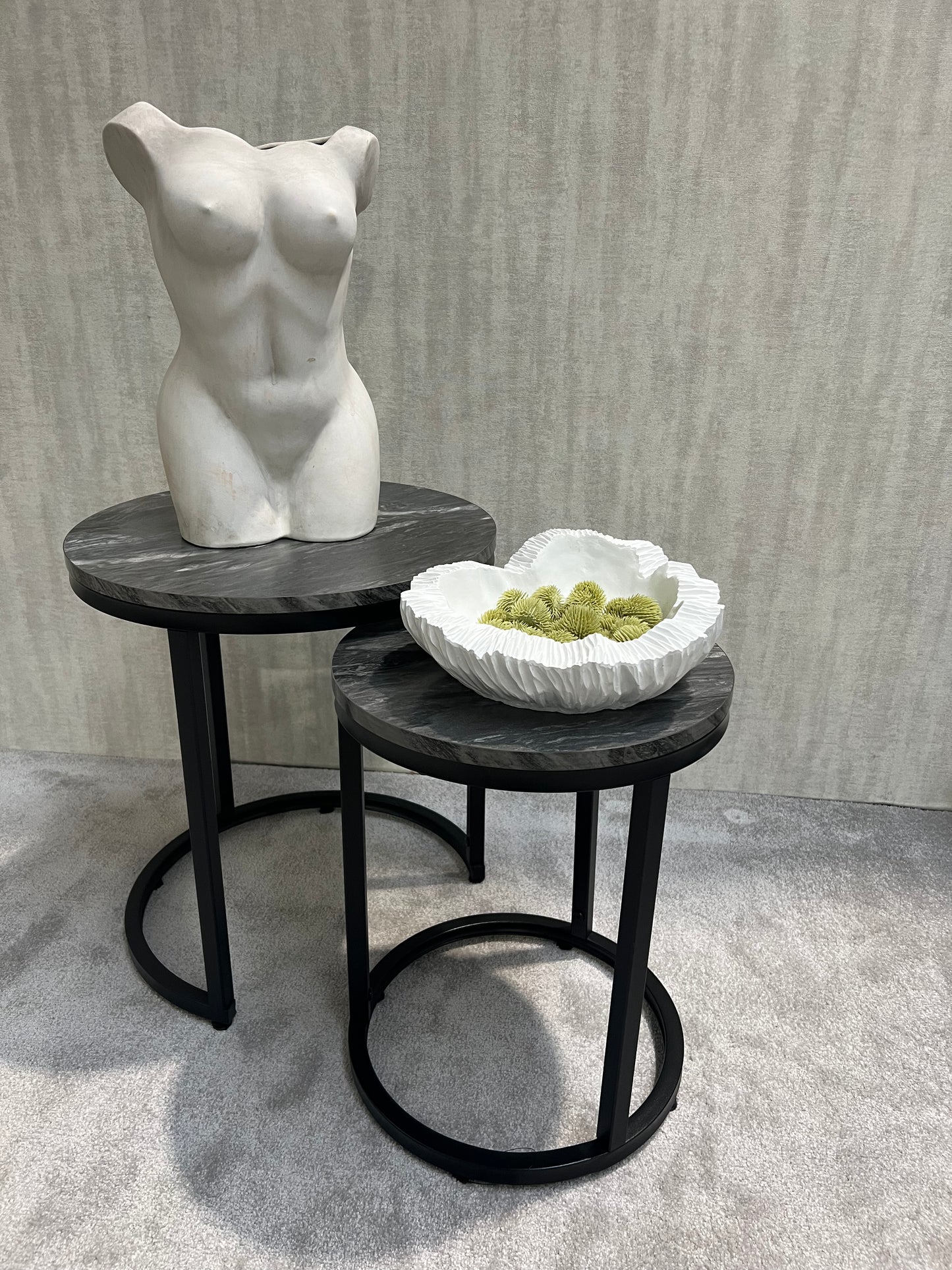 Alora Set of 2 Black End Table