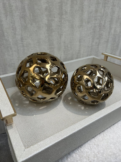 Matte Gold Ceramic Decoration