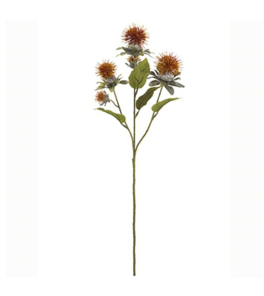 57cm Thistle Spray Orange