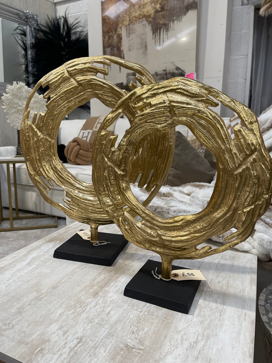 Marlo Gold Round 47cm Metal Sculpture