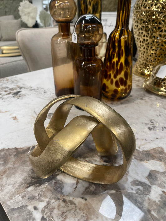 Prato Gold Finish Knot Sculpture