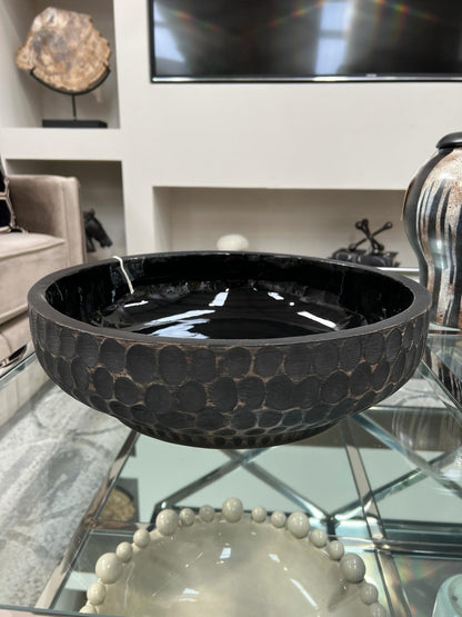 Kara Large Black Finish Bowl