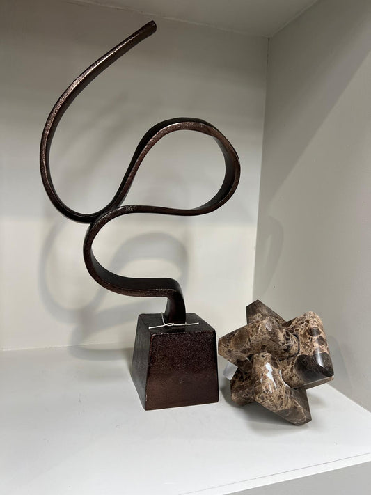 Metallic Bronze Aluminium Wellness Sculpture on base